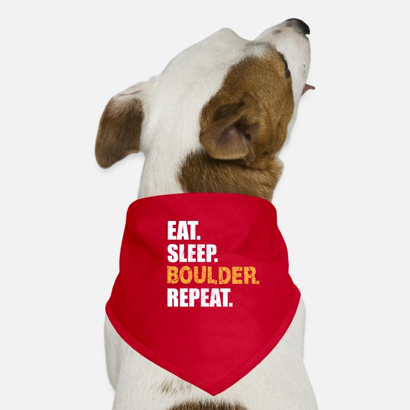 EAT SLEEP BOULDER REPEAT Klettern Kletterwand Hunde-Bandana