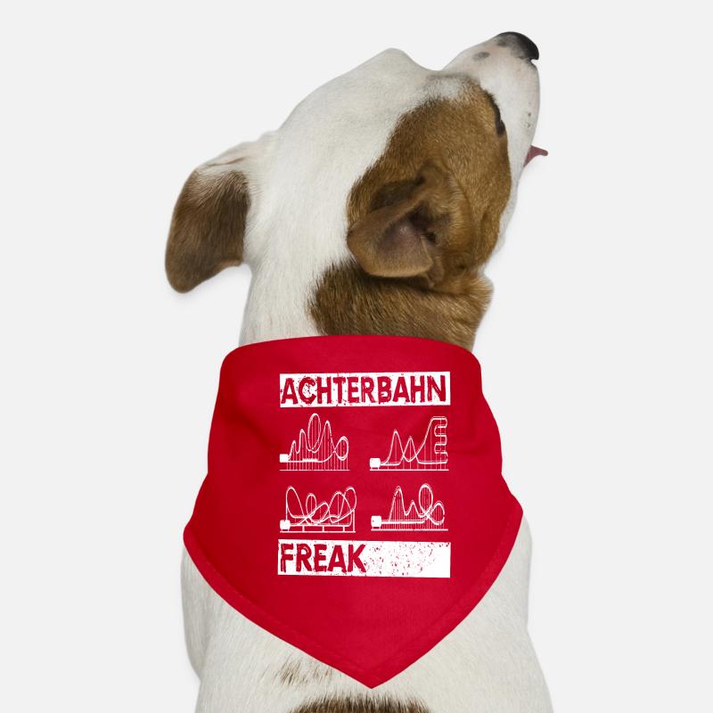 Achterbahn Rollercoaster Freizeitpark Geschenkidee - Hunde-Bandana - Rot