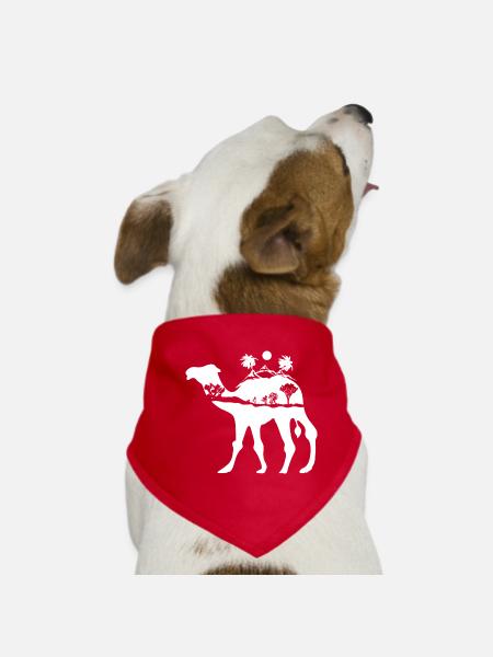 Kamel - Hunde-Bandana - Rot - Vorne