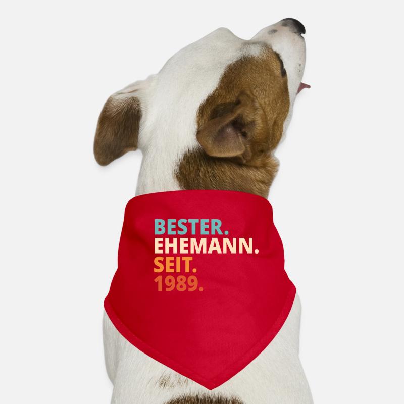 Bester Ehemann Seit 1989 32 Jahre 32. Hochzeitstag Hunde-Bandana