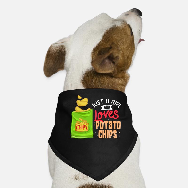 Chips Snack Chips de pommes de terre frites cannelées Bandana pour chien