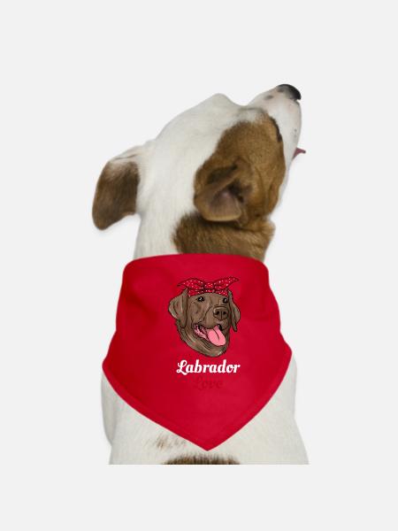 Labrador - Bandana pour chien - rouge - Devant