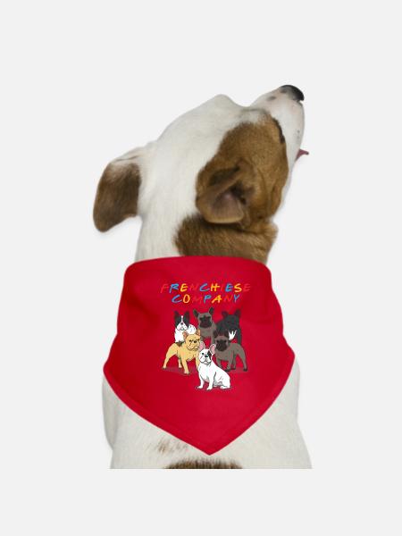 Frenchie - Hunde-Bandana - Rot - Vorne