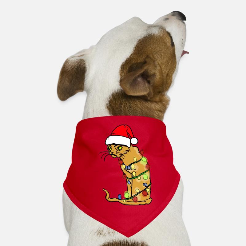 Tee-shirt chats rigolos chat mignon noël Bandana pour chien
