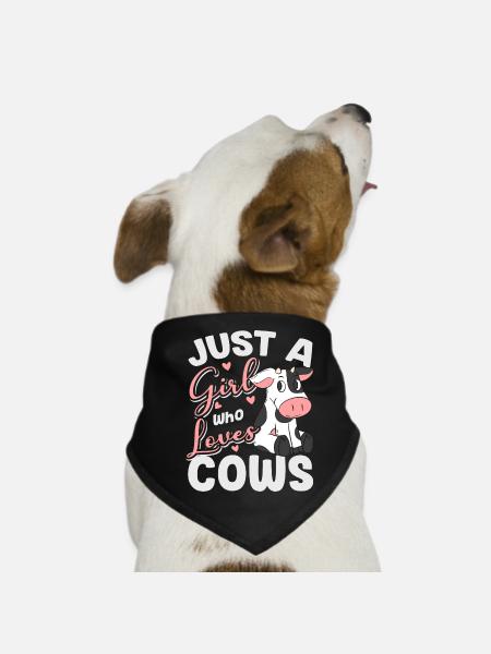 Cow painting cow beef cheese farmer's milk farm animal - Dog Bandana - black - Front