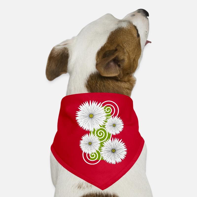 fleurs Marguerites fleurs blanches fleurs jardin printemps Bandana pour chien