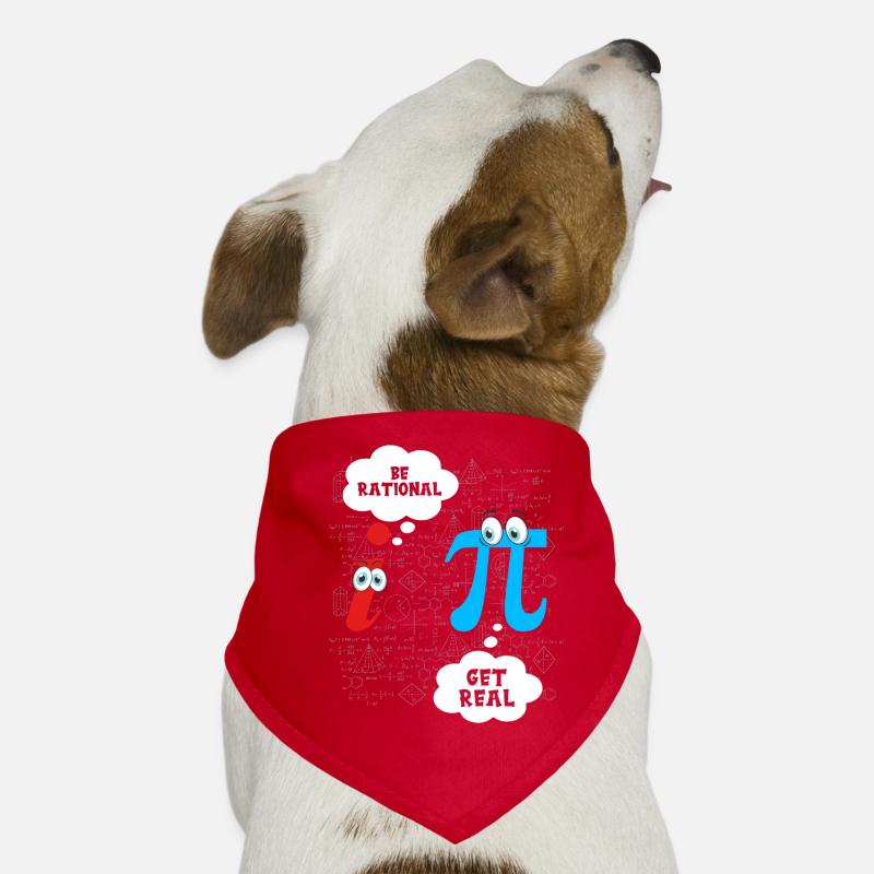 Funny Be Rational Get Real Math Pun Statistiken Hunde-Bandana