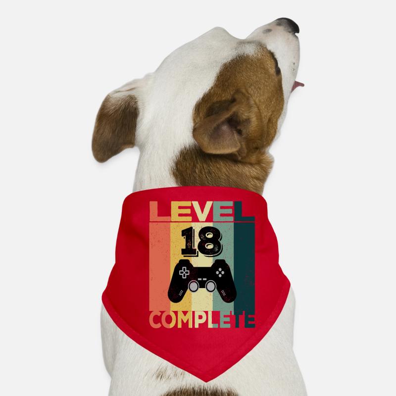 18. Geburtstag Junge Mann 2003 Level 18 Jahre Game Hunde-Bandana