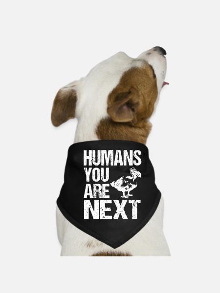 Dodo cadeau oiseau primitive fossil archéologie Geek - Bandana pour chien - noir - Devant