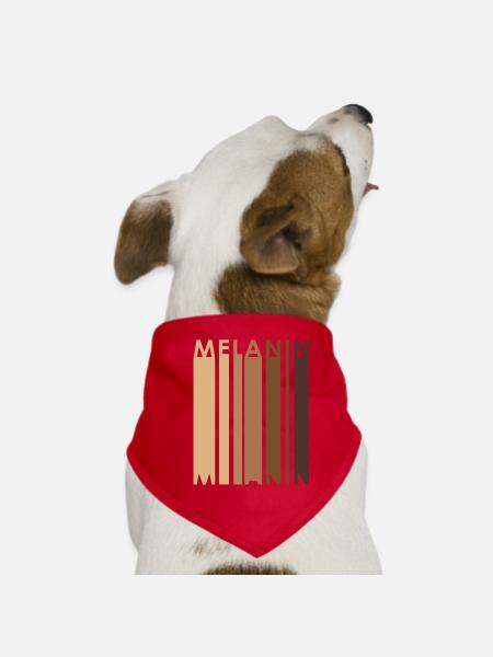 Melanin Black Variety Tolerance Black Power - Dog Bandana - red - Front
