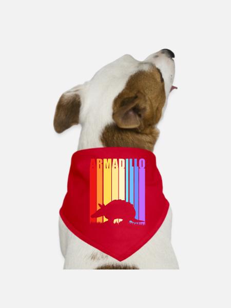 Armadillo - Dog Bandana - red - Front