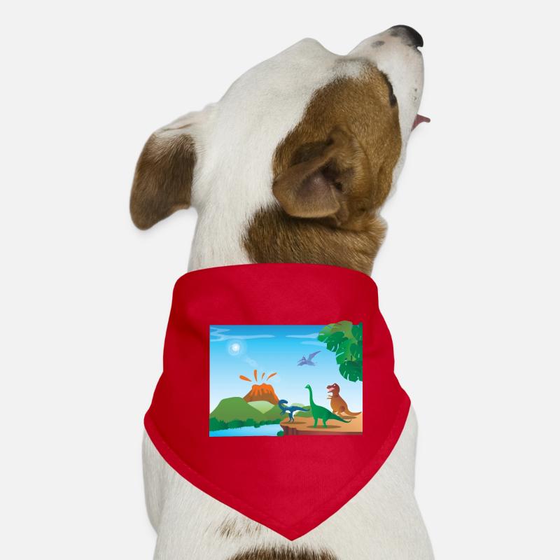 Dinosaurier-Vulkan Hunde-Bandana