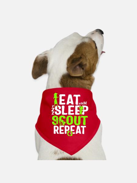 Eat Sleep Scout Repeat, Scout Trooper, Scout - Dog Bandana - red - Front