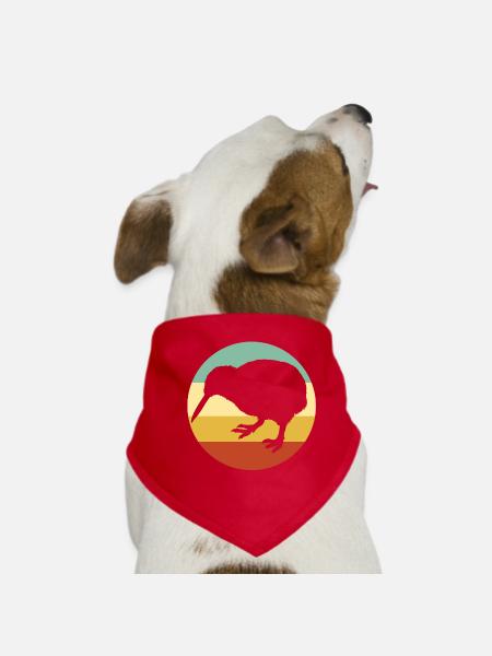 kiwi-vogel Kiwi Vogel - Hunde-Bandana - Rot - Vorne
