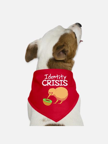 kiwi-oiseau kiwi - Bandana pour chien - rouge - Devant