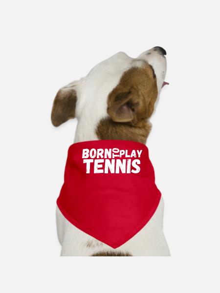 tennis / Tennis / Tennis spieler / Tennis Spielen - Hunde-Bandana - Rot - Vorne