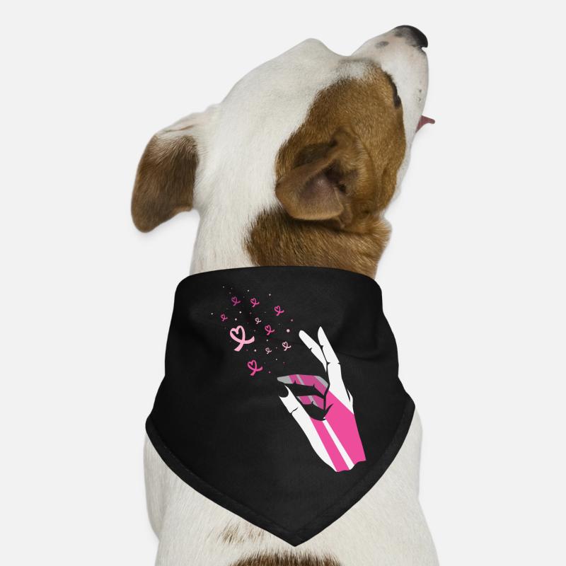 Brustkrebs Brust-Krebs-Monat Brustkrebs-Schleife Hunde-Bandana