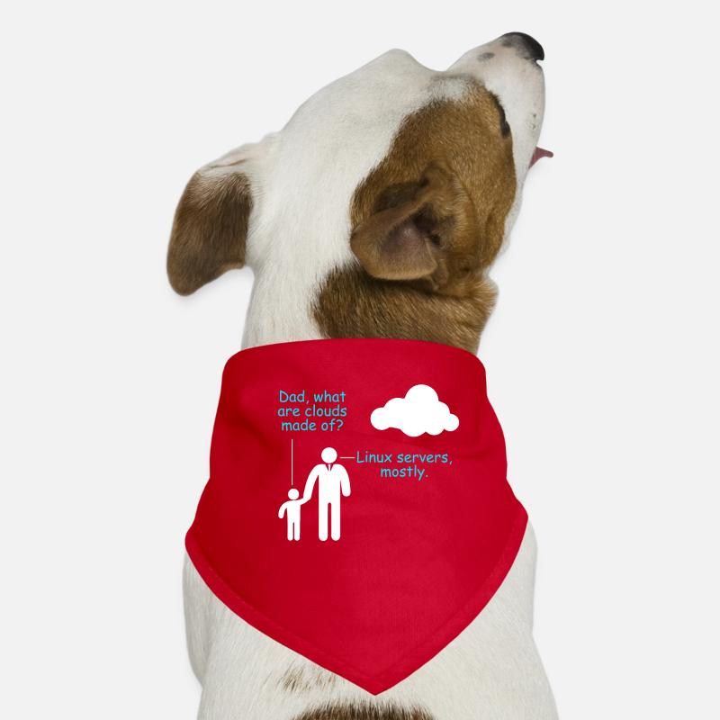 Coder Software Entwickler Witz Cloud Linux Server - Hunde-Bandana - Rot