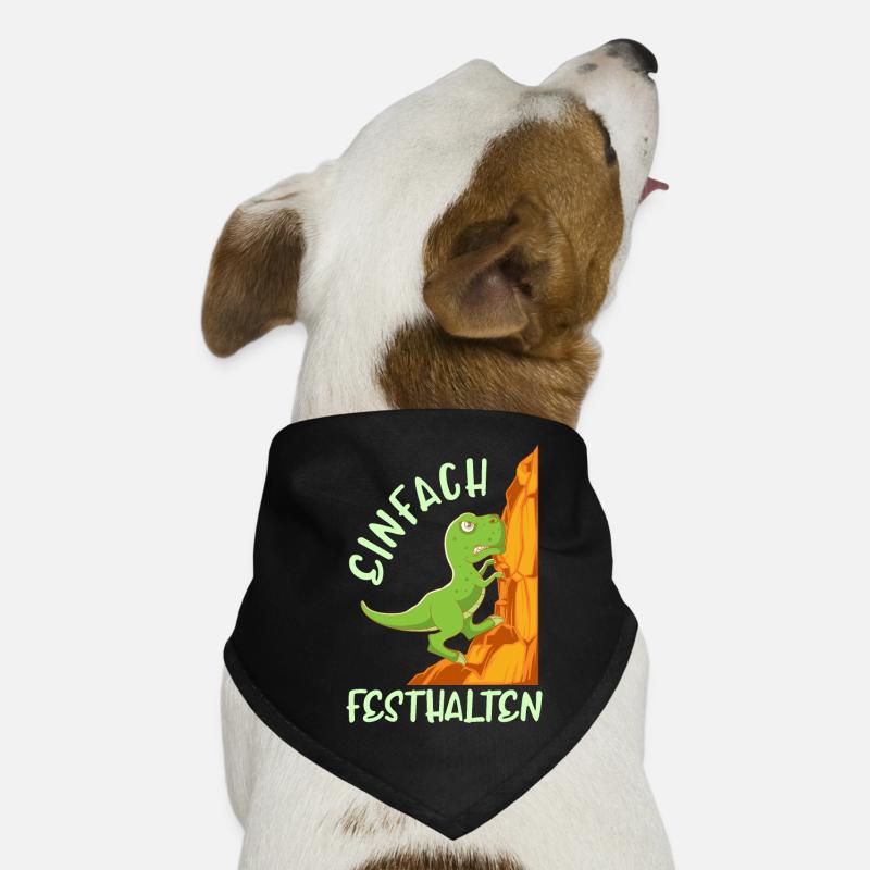 Kletter Spaß Spruch Einfach festhalten Boulder Hunde-Bandana