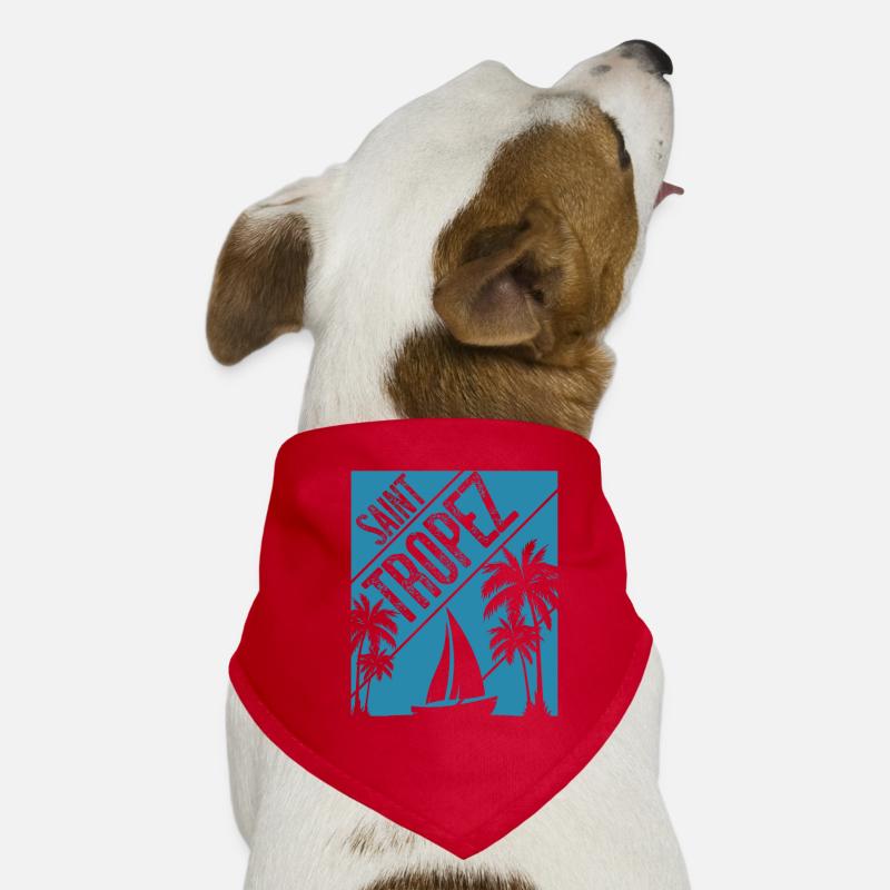 Saint Tropez Sailing Palms Bandana pour chien