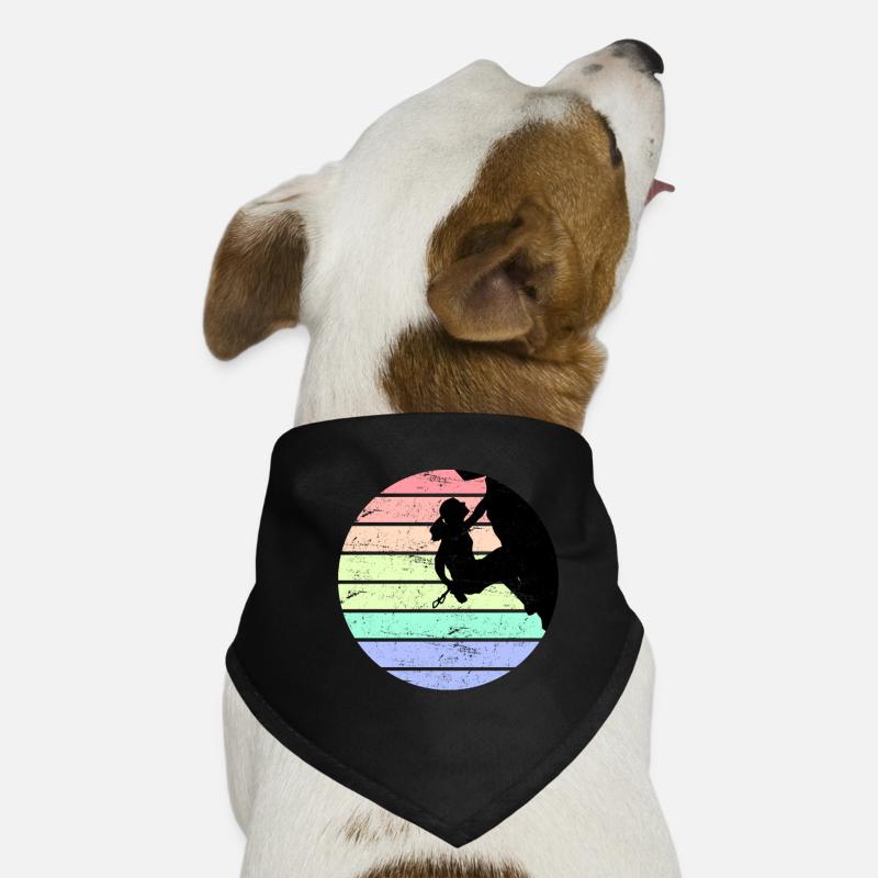 Felsklettern Freiklettern Boulder Vintage Hunde-Bandana