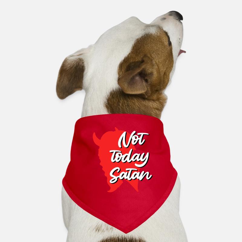 Satan Devil Saying Not Today Satan Dog Bandana