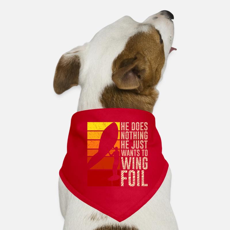 Der will nur Wing Foilen Wing Surf Hunde-Bandana