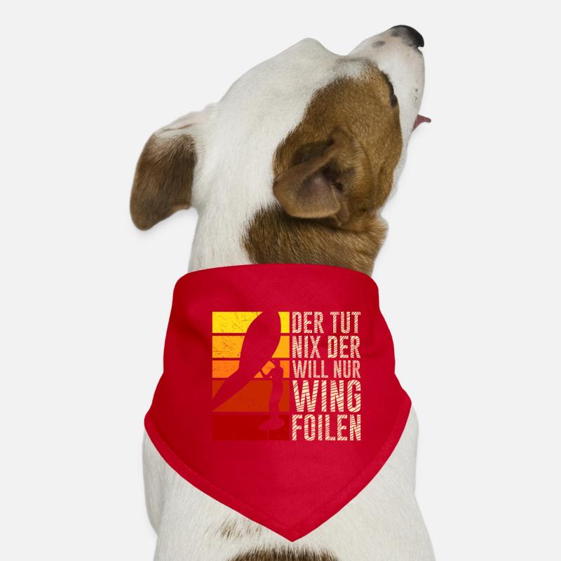 Der will nur Wing Foilen Wing Surf Hunde-Bandana