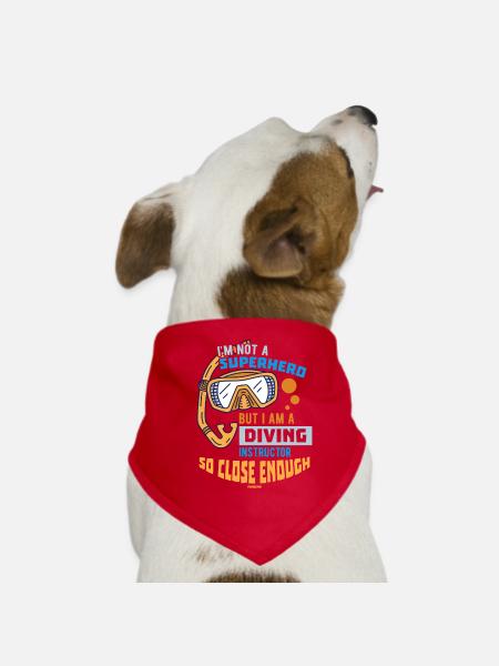 I'm Not A Superhero But I Am A Diving Instructor S - Hunde-Bandana - Rot - Vorne