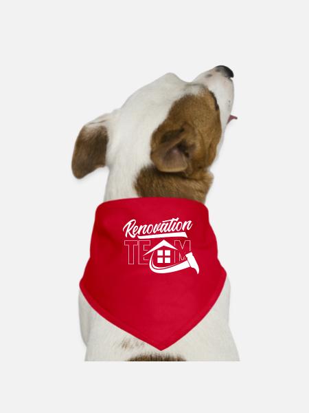 Team Renovierung Bauherr Restaurierung Renovieren - Hunde-Bandana - Rot - Vorne