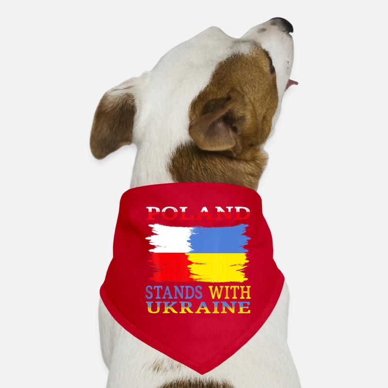 Poland Ukraine Support Dog Bandana