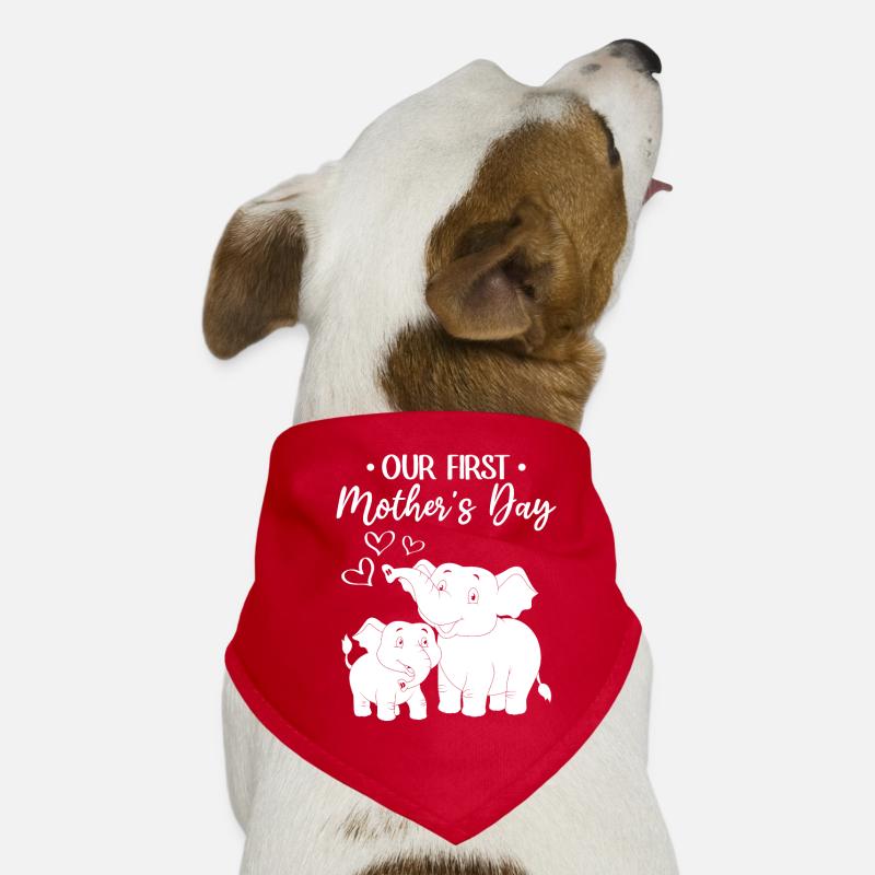 Unser erster Muttertag Muttertag Baby Hunde-Bandana