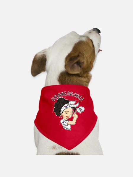 Fille sud-coréenne Incassable I Héritage Sud - Bandana pour chien - rouge - Devant