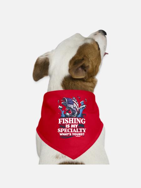 Angler - Hunde-Bandana - Rot - Vorne