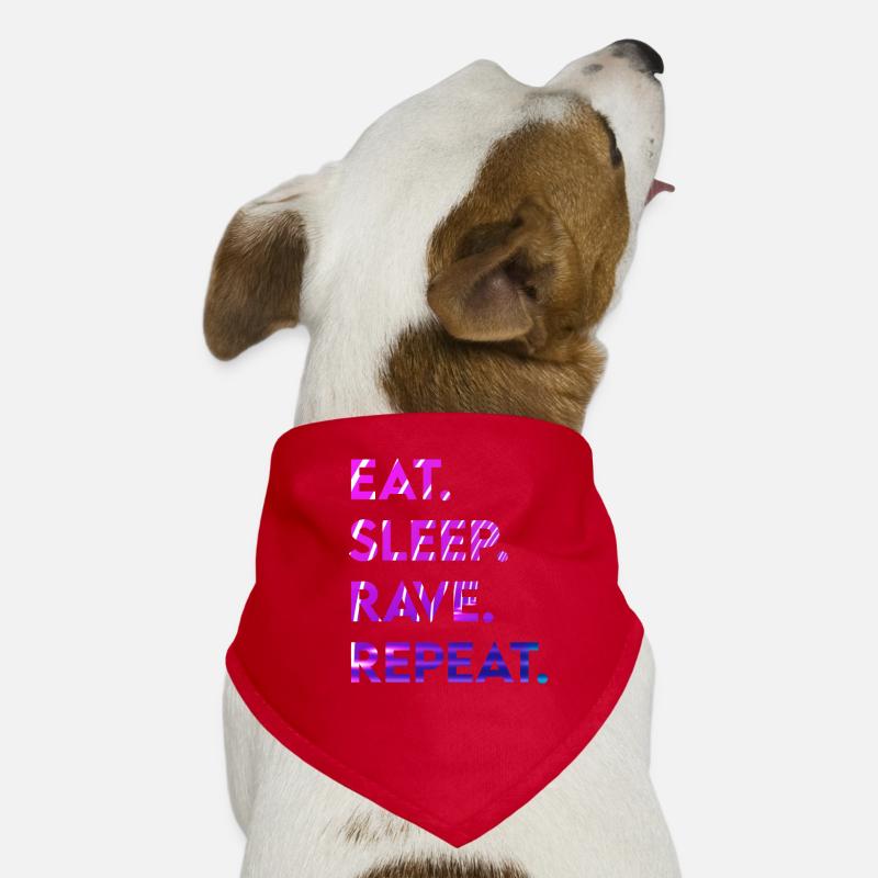 manger le sommeil rave répéter Bandana pour chien