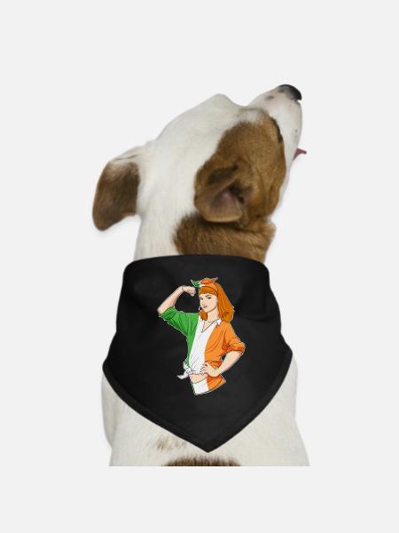 Irish Girl Unbreakable I Irish Heritage I Irlande - Bandana pour chien - noir - Devant