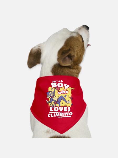 Klettern Berg Alpen Natur Klettersport Geschenk - Hunde-Bandana - Rot - Vorne