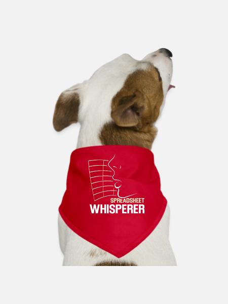Spreadsheet Kollege Buchhalter Arbeit Tabelle - Hunde-Bandana - Rot - Vorne