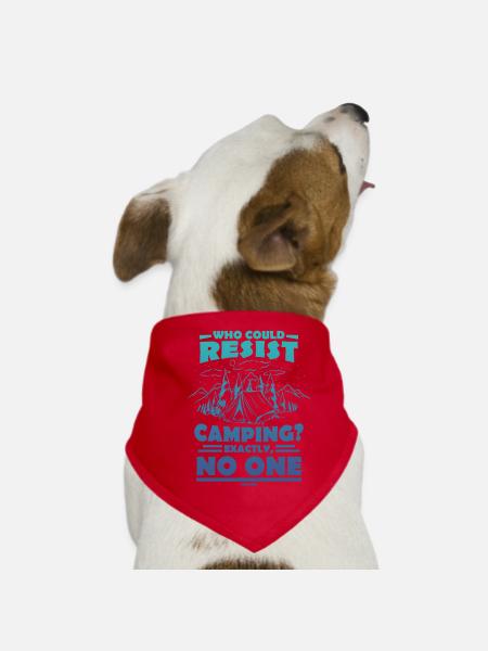 Camping Campingplatz Urlaub Zelt Geschenk - Hunde-Bandana - Rot - Vorne
