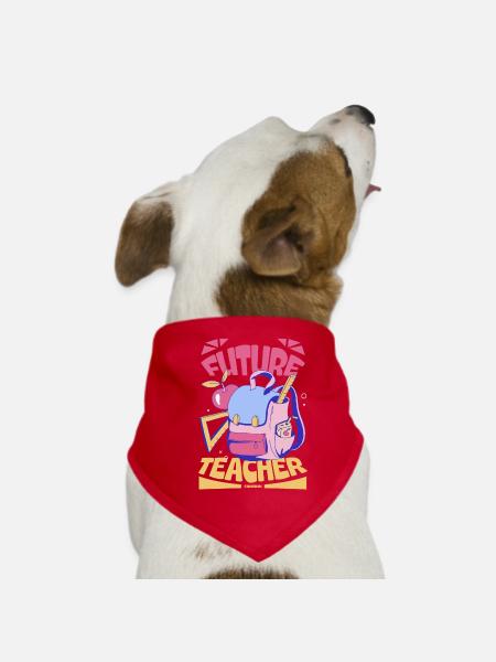 Future Teacher - Hunde-Bandana - Rot - Vorne