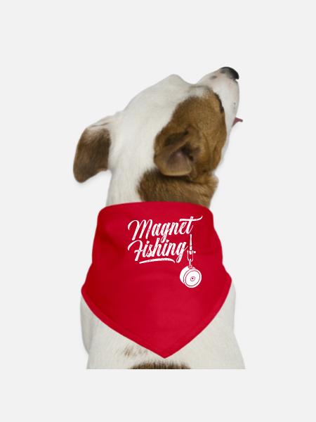 Magnet Fischen Magnetfischen Magnetfischer - Hunde-Bandana - Rot - Vorne