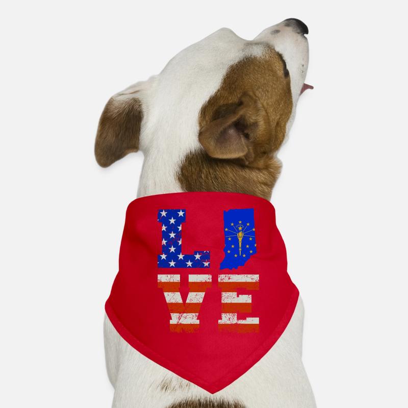 Liebe Indiana Geschenk Hunde-Bandana
