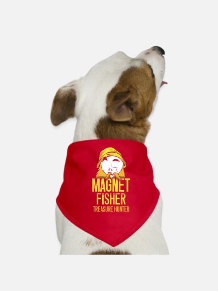 Magnetfischer Schatzsucher Magnet Magnetfischen - Hunde-Bandana - Rot - Vorne