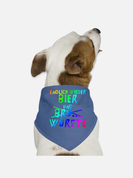 Endlich wieder Bier und Brü.. Würste | Party - Hunde-Bandana - Rot - Vorne