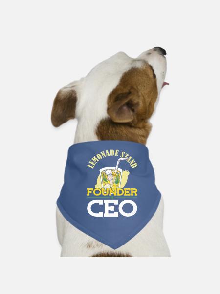 Lemonade Stand Founder and CEO Limonadenstand - Dog Bandana - red - Front