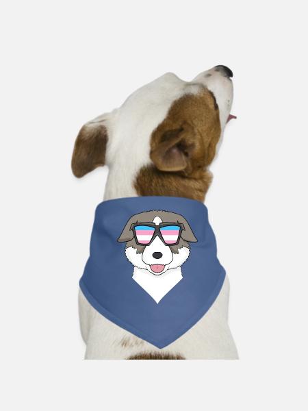 Transgender Thai Bangkaew Dog - Hunde-Bandana - Rot - Vorne