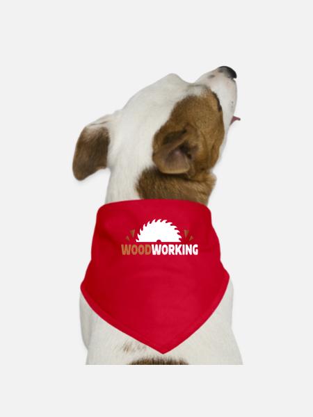 Holzbearbeitung Holzhauer Holzarbeiter Holzarbeit - Hunde-Bandana - Rot - Vorne