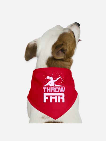 Werf Weit Lancer de javelot Lancer de javelot Lancer de javelot Lancer de javelot - Bandana pour chien - rouge - Devant