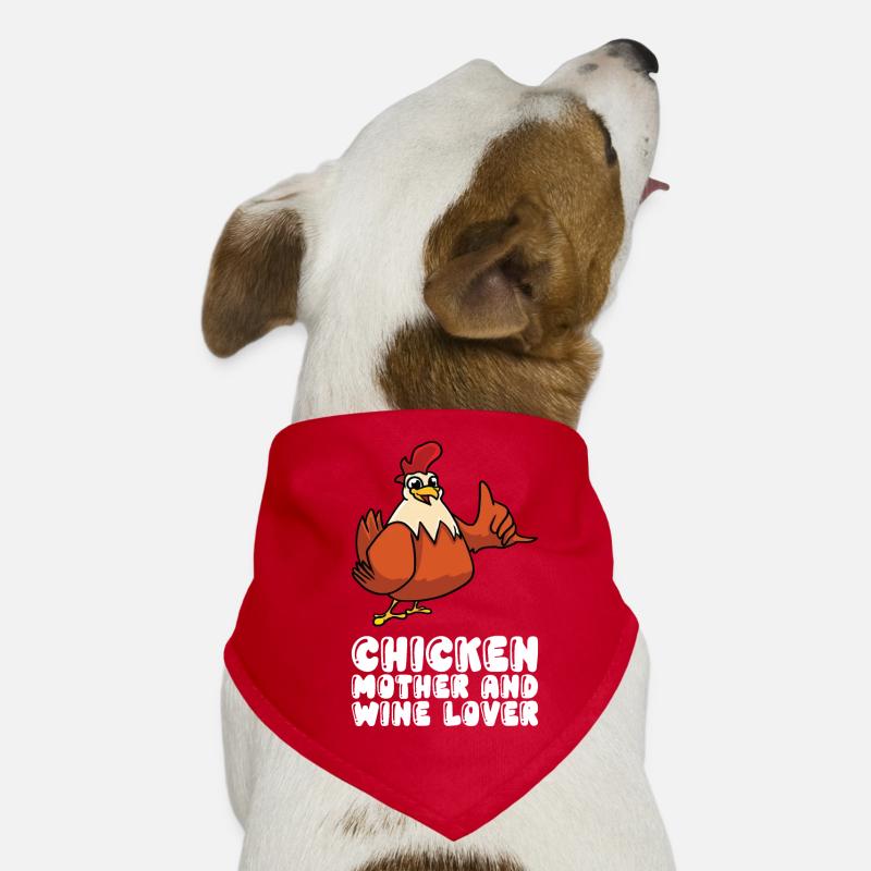 Mère de poulet et amoureuse du vin Bandana pour chien
