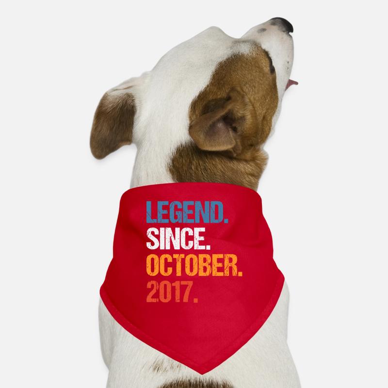 Legend Since October 2017 Birthday Dog Bandana